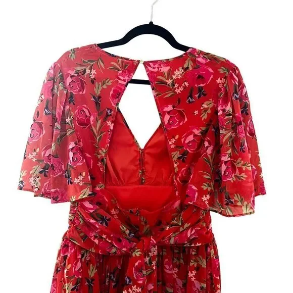 Keepsake the Label Tangerine Floral Puff
Sleeve Mini Dress - NWT - Size L - Picture 7 of 12